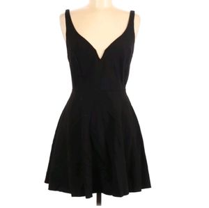 Little black dress plunge neckline